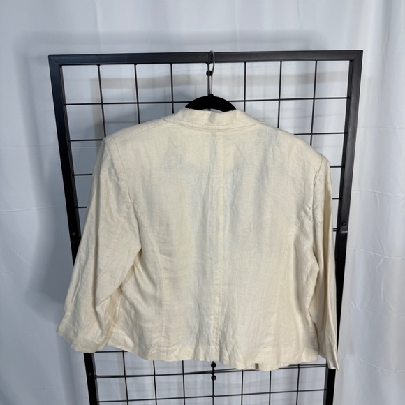 Worthington’s Size 18 100% Linen Short Blazer and Wide Leg Pant Set - Picture 4 of 7